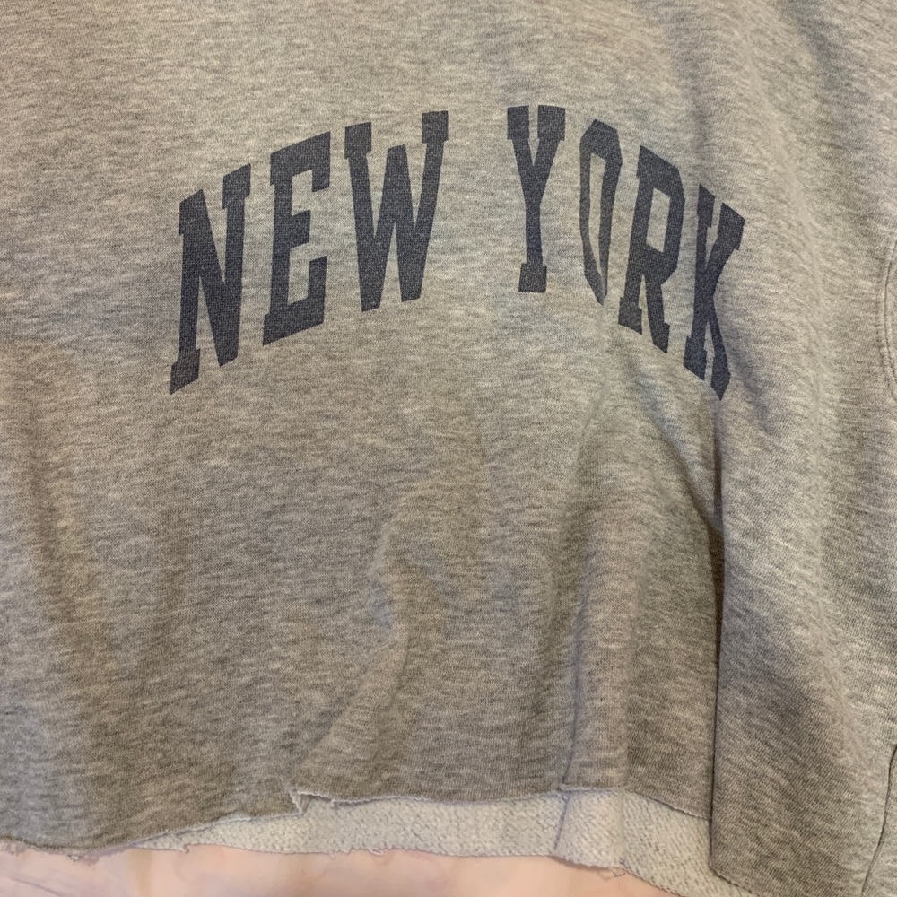 cropped new york sweater
